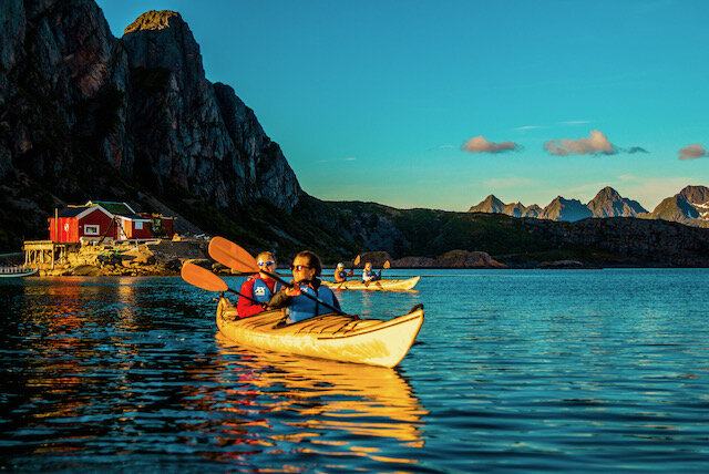 Sortie kayak au coucher du soleil