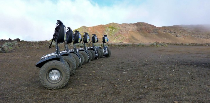 Le volcan en Segway !