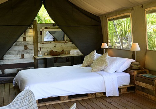 Eco lodge doté de tentes safari